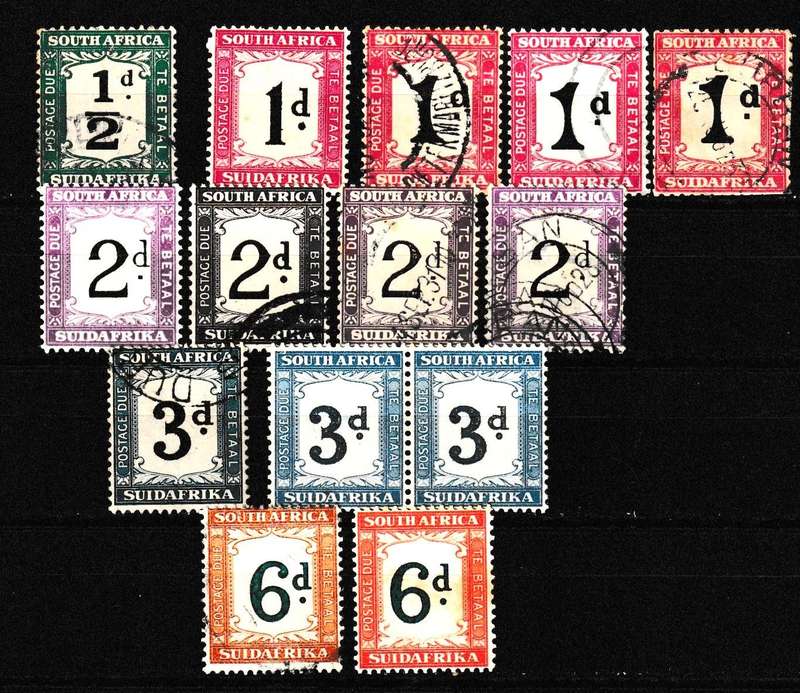 UNION 1927/42 POSTAGE DUE STAMPS