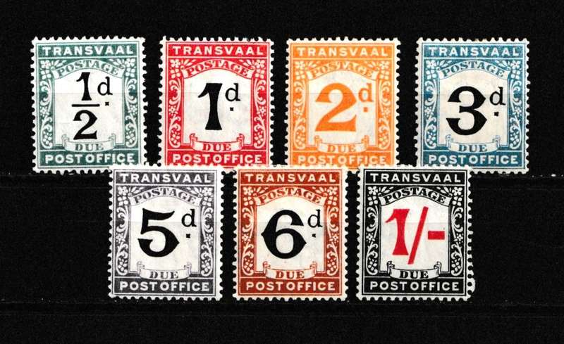 TRANSVAAL 1907 POSTAGE DUE SET VF HM!