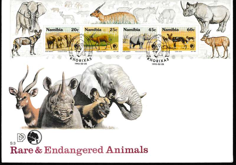 NAMIBIA 1993 ENDANGERED ANIMALS