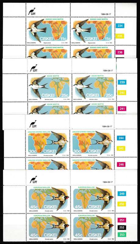CISKEI 1984 MIGRATORY BIRDS CONTROL SET
