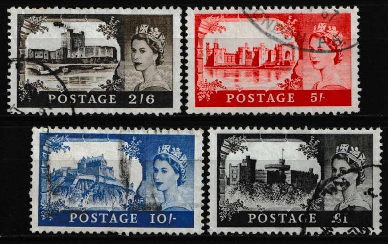 ENGLAND CASTLES USED SET
