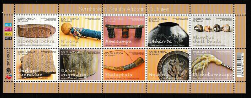 RSA 2013 SYMBOLS OF SOUTH AFRICAN CULTURES