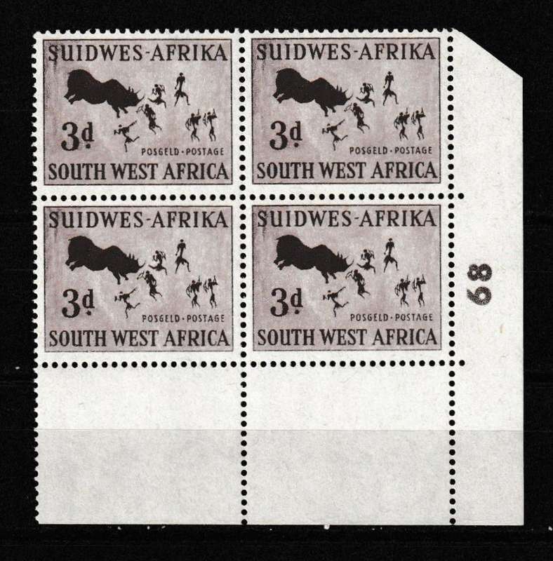 SWA 1960  3d CYLINDER 68 COAT OF ARMS WATERMARK MNH