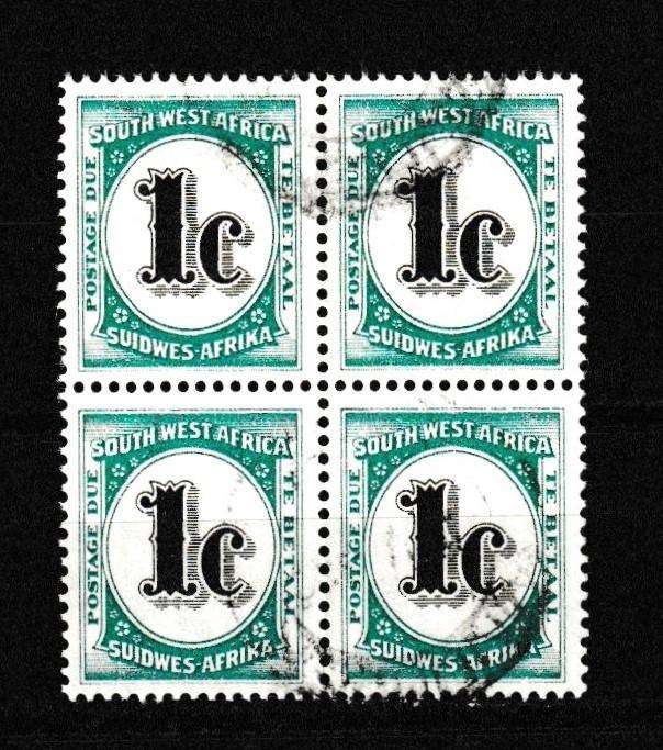 SWA 1961 POSTAGE DUE FINE USED BLOCK