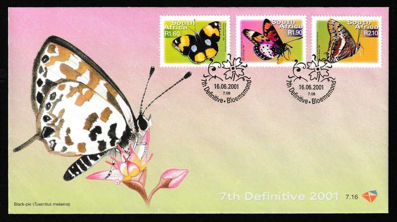 RSA 2001 BUTTERFLIES FDC