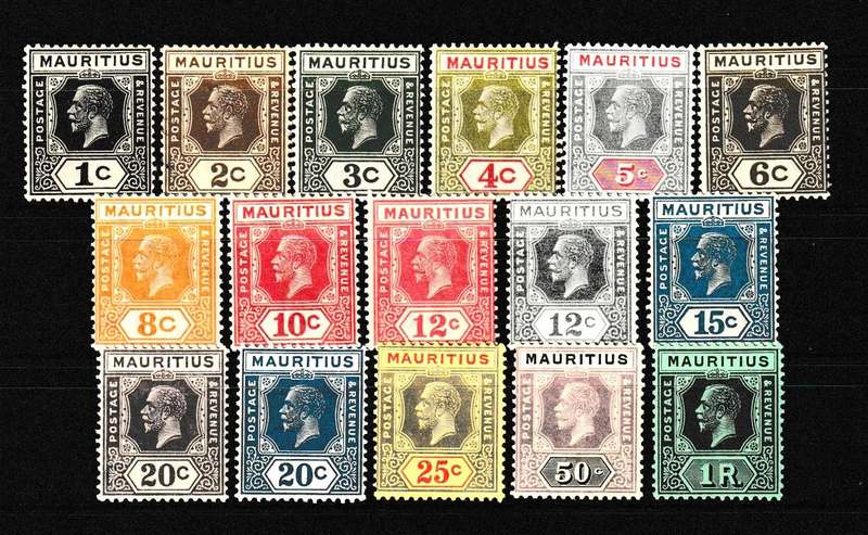 MAURITIUS 1913/34 PART SET MH