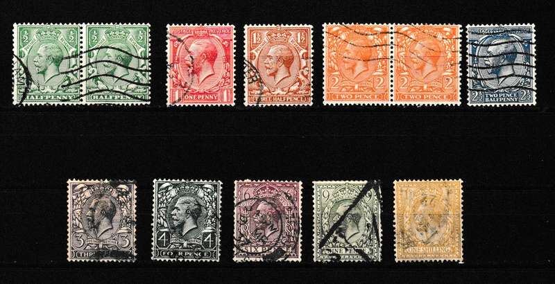 GREAT BRITAIN 1912 KING GEORGE PART SET