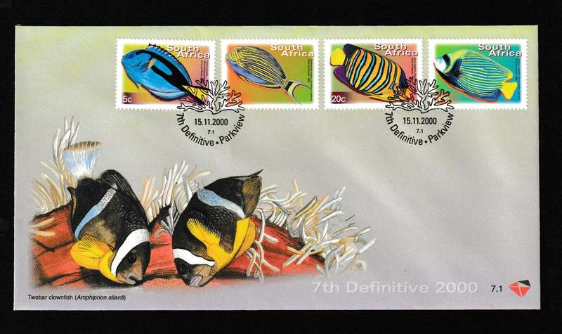 RSA 2000 7tH DEFINITIVE FISH FDC (NO.1 OF 11)