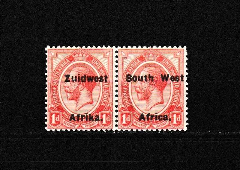 SWA 1d KING GEORGE PAIR MNH