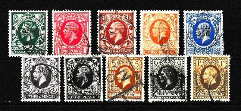 GREAT BRITAIN KING GEORGE USED STAMPS