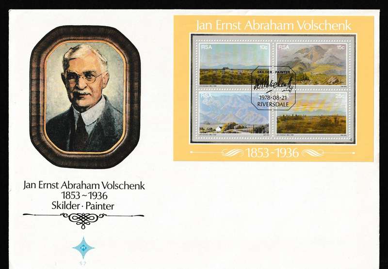 RSA 1978 JAN ERNST VOLSCHENK LARGE FDC