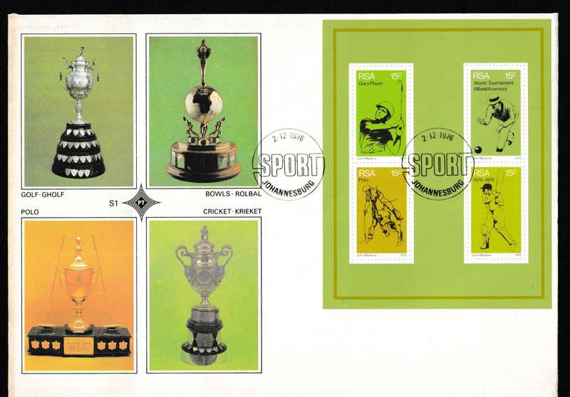 RSA 1976 SPORT LARGE FDC