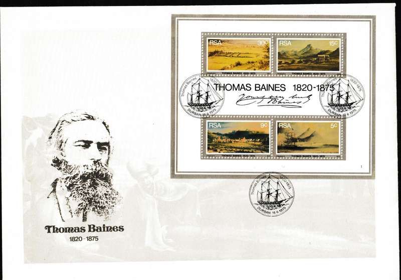 RSA 1975 THOMAS BAINES LARGE FDC
