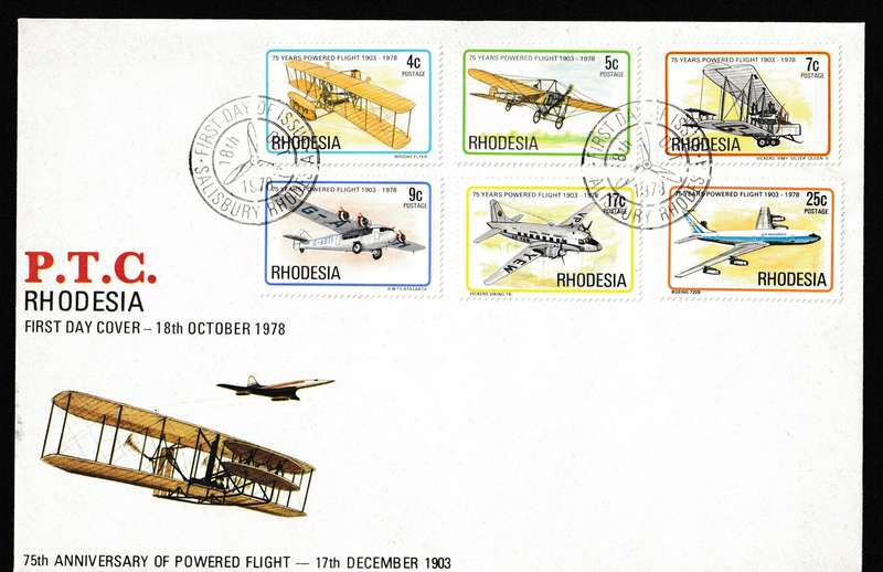 RHODESIA 1978 POWERED FLIGHT COVER