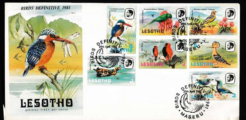 LESOTHO 1981 BIRDS DEFINITIVE COVER