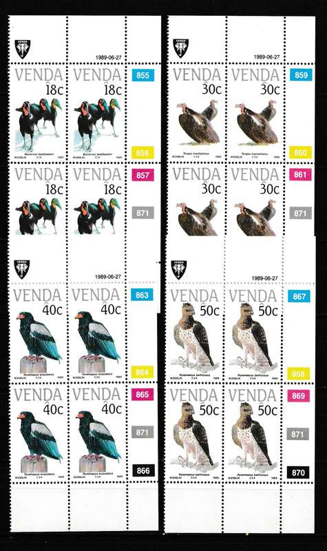 VENDA 1989 ENDANGERED BIRDS CONTROL BLOCK SET (NO.6 OF 9 BIRD SETS)
