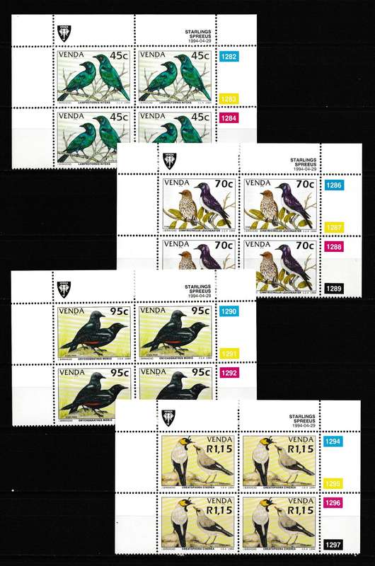 VENDA 1994 STARLINGS CONTROL BLOCK SET (NO.9 OF 9 BIRD SETS)