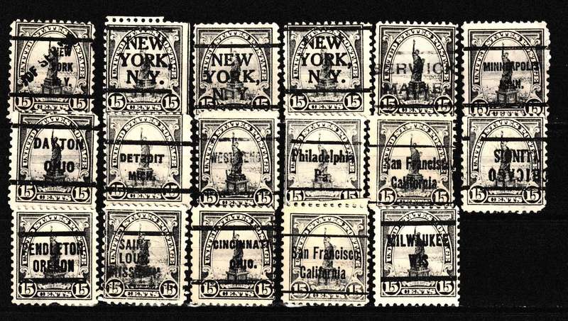 USA PRECANCELS 15c
