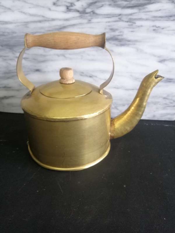 Antique brass kettle