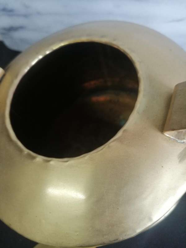 Antique brass kettle