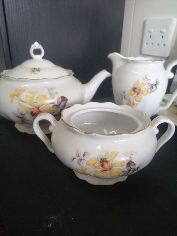 Antique Czechoslovakian Haas porcelain tea set 1918-1938
