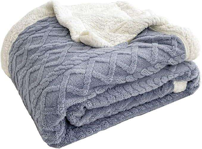 Sherpa Fleece Throw Blanket