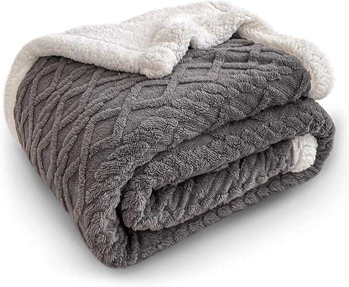 Sherpa Fleece Throw Blanket