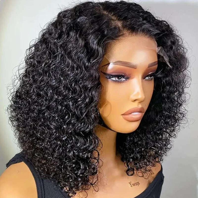 Glueless Kinky Curly Bob Wig Lace Front
