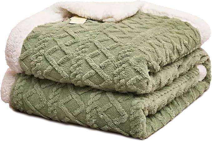 Sherpa Fleece Throw Blanket