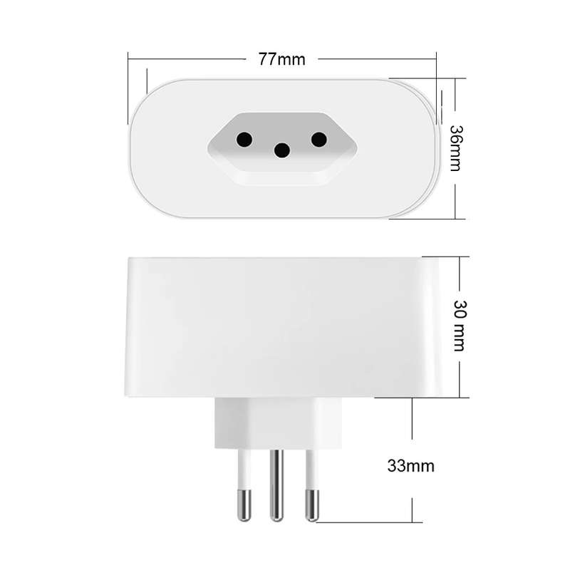 Zigbee Smart Plug 16A TUYA South African Power AC Plug Socket