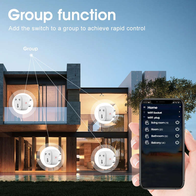 Zigbee Smart Plug 16A TUYA South African Power AC Plug Socket
