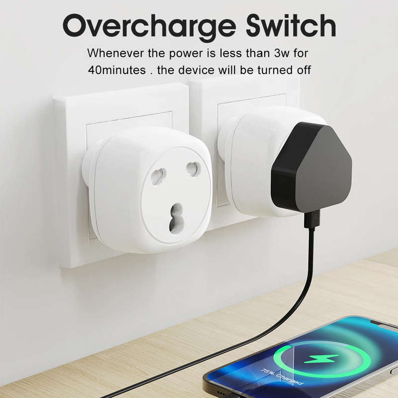 Zigbee Smart Plug 16A TUYA South African Power AC Plug Socket