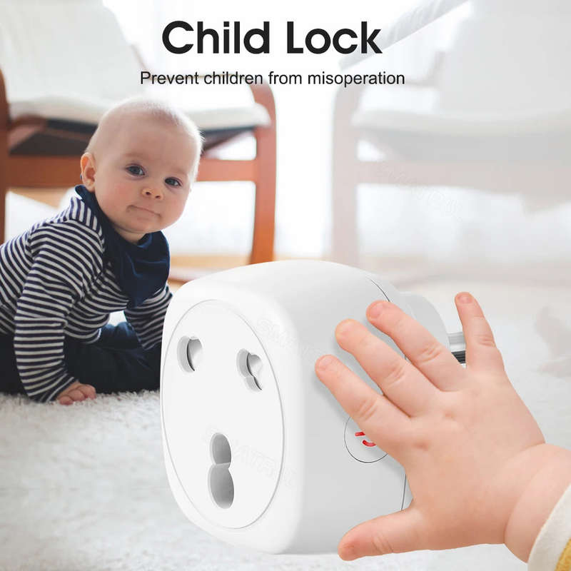Zigbee Smart Plug 16A TUYA South African Power AC Plug Socket