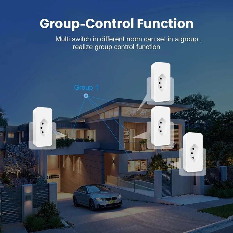 Zigbee Smart Plug 16A TUYA South African Power AC Plug Socket