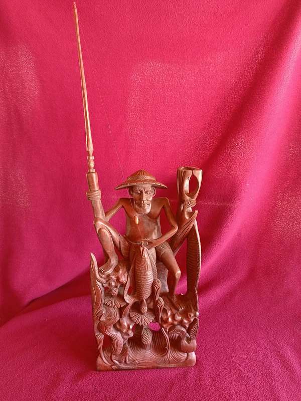 Wooden Balinese Fisherman