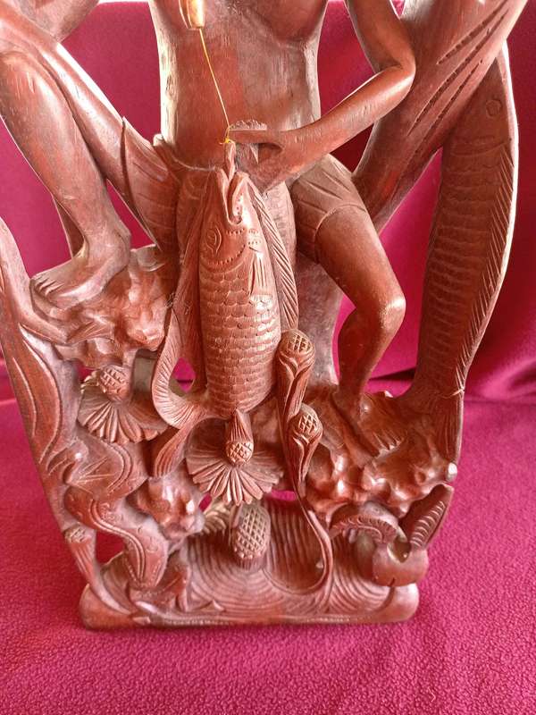 Wooden Balinese Fisherman