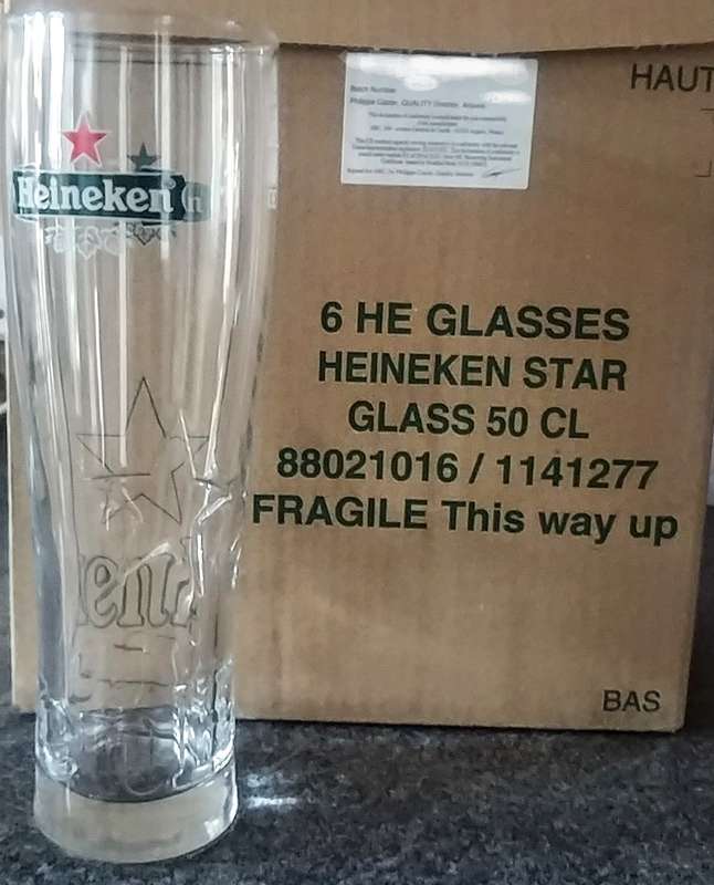 LOCAL BRANDS 500ML & 300ML DRAUGHT BEER GLASSES IN ORIGINAL BOXES PACKED 6 PER BOX
