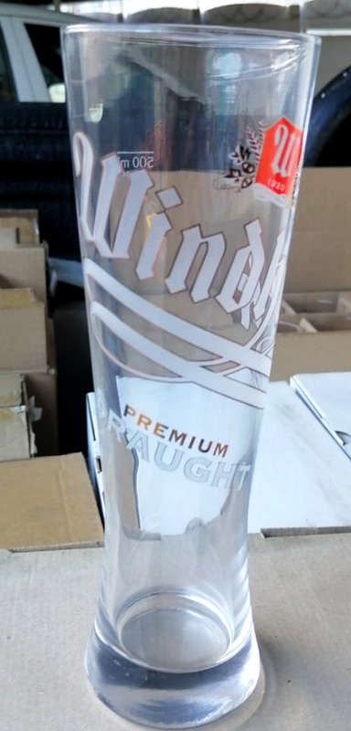 LOCAL BRANDS 500ML & 300ML DRAUGHT BEER GLASSES IN ORIGINAL BOXES PACKED 6 PER BOX