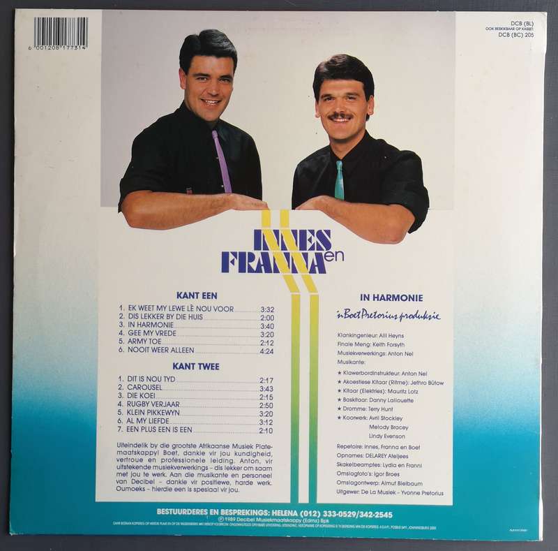 Innes en Franna in Harmonie (Vinyl LP)