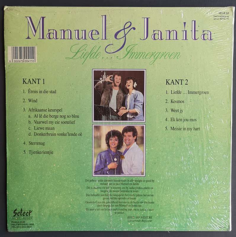 Manuel en Janita - Liefde Immergroen (Vinyl LP)