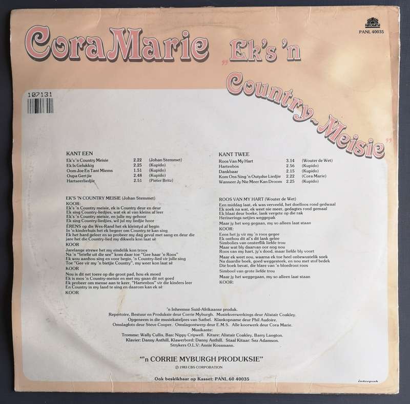 Cora Marie - Ek's 'n country meisie (Vinyl LP)