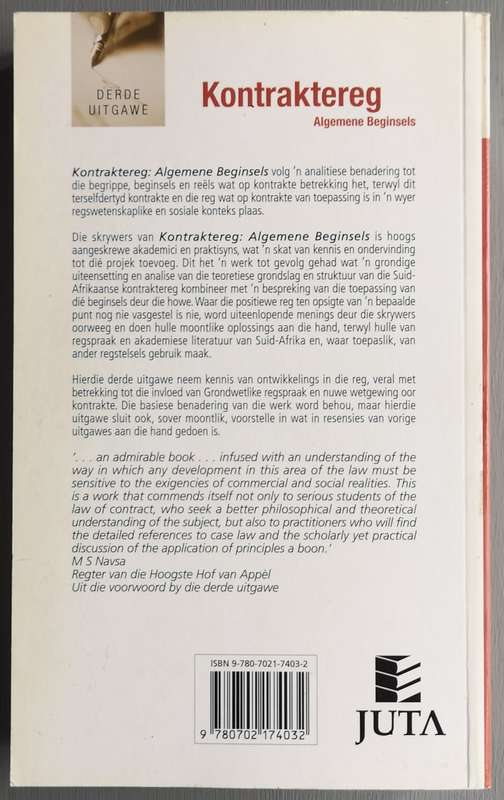 Kontraktereg - Algemene Beginsels