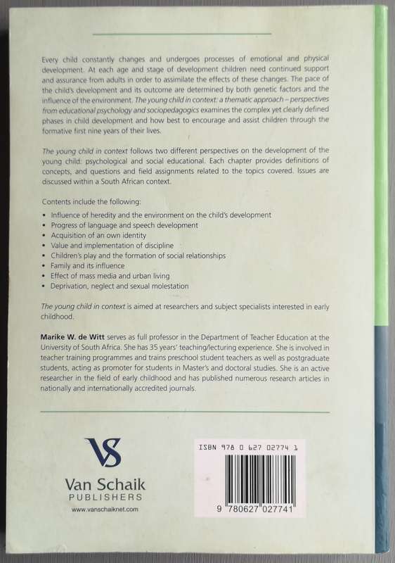 The Young Child in Context - M. W. De Witt