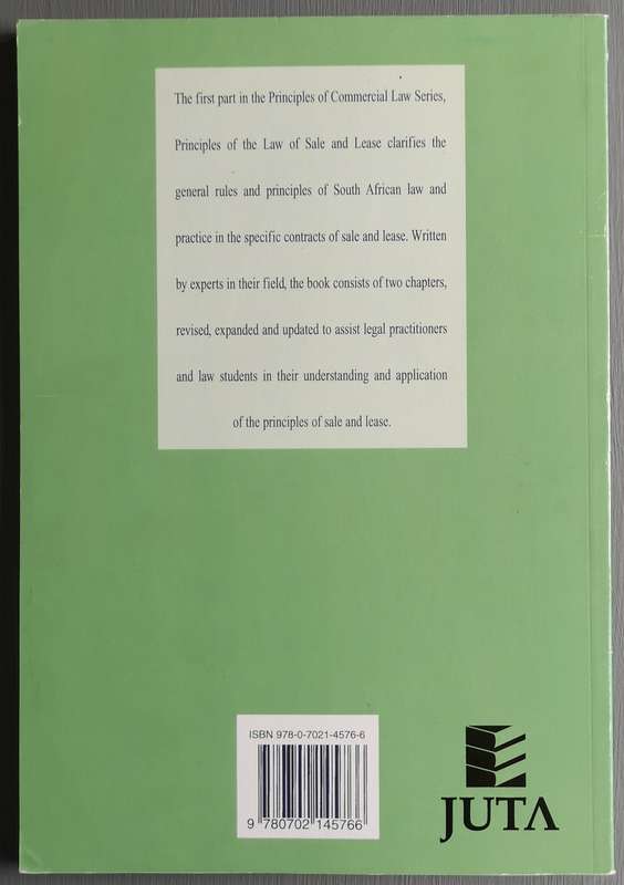 Priciples of the Law of Sale & Lease