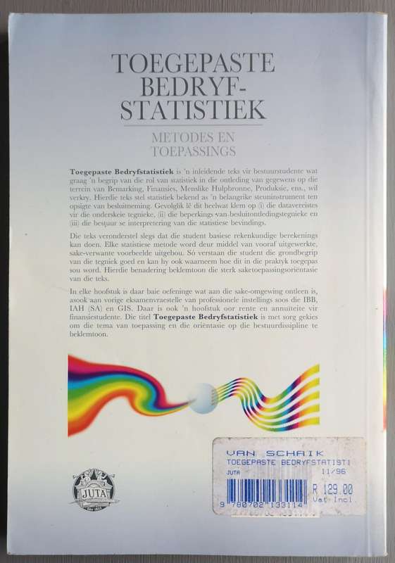 Toegepaste Bedryfstatistiek - Trevor Wegner. Sagteband, 1e Uitg. 2e dr. 2001