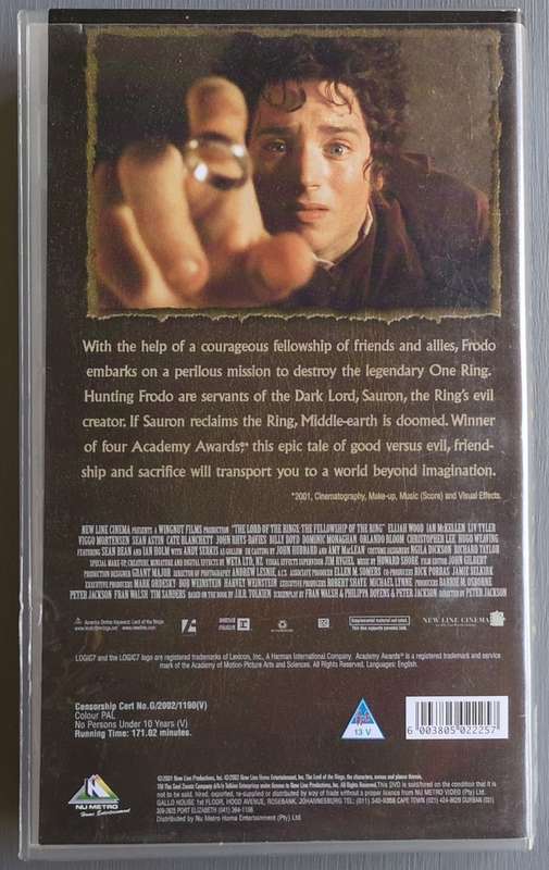 The Lord of the Rings - The Fellowship of the Ring (VHS)