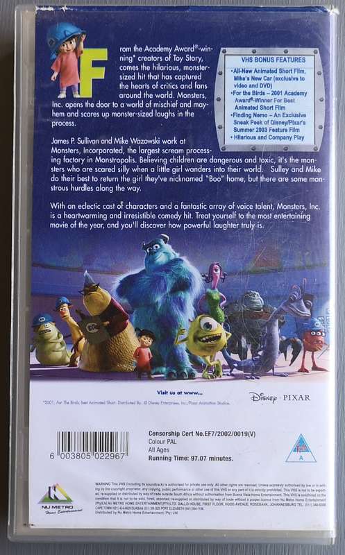 Monsters Inc (VHS)