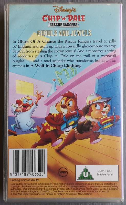 Chip 'n Dale - Ghouls and Jewels (VHS)