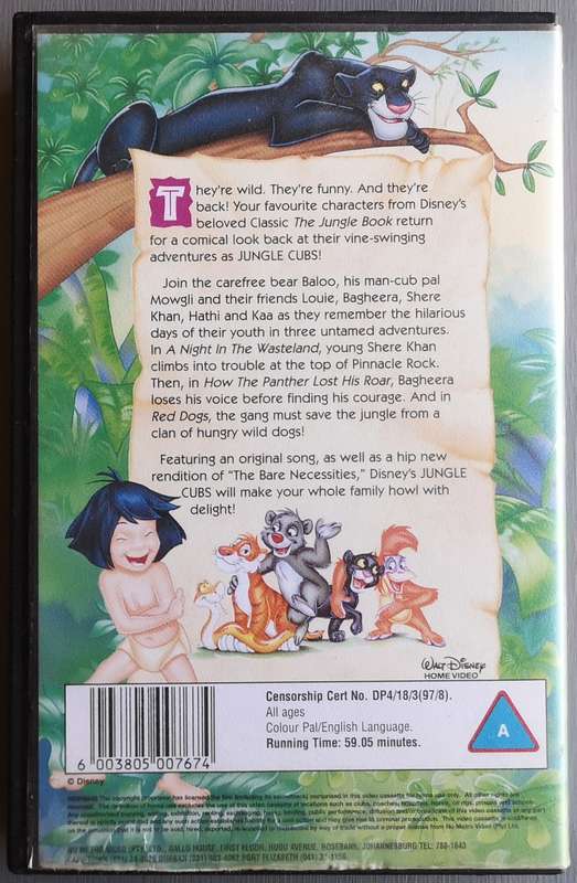The Jungle Book's Jungle Cubs (VHS)