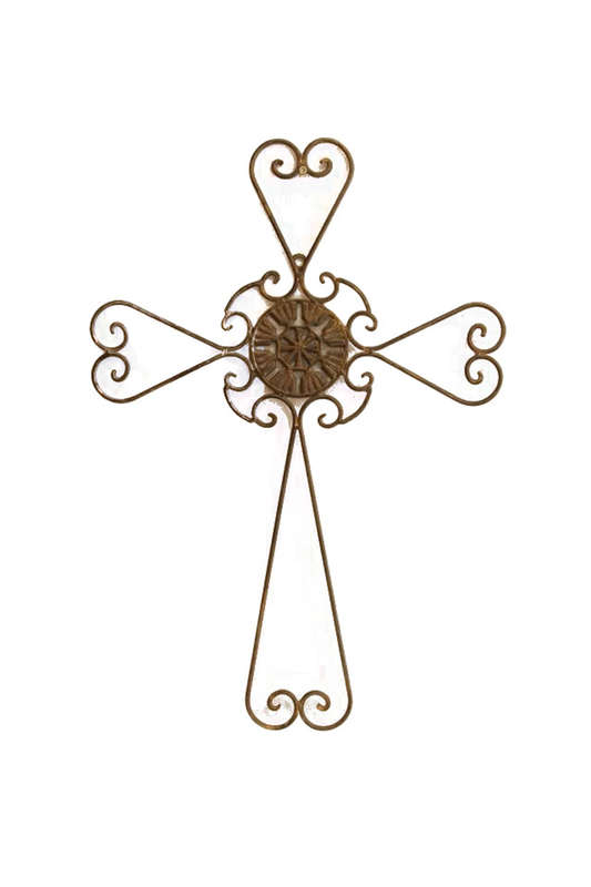 Cross Wall Decor Rust